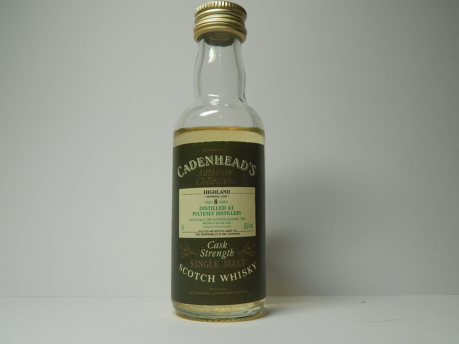 HSMSW 8yo 1990-1998 "Cadenhead´s" 5cl 63,50%vol